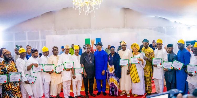Governor Abiodun, APC Leadership Receive Newly Elected Local Government Chairmen and Vice-Chairmen