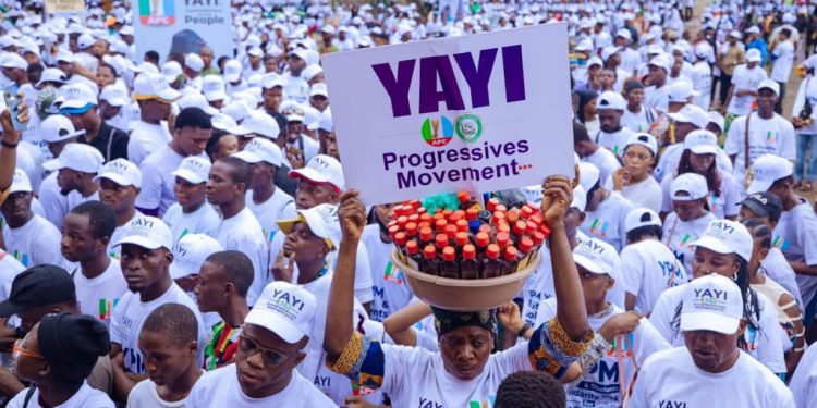 2027: Youths Stage Solidarity Trek For Tinubu, Abiodun, Adeola In Ogun