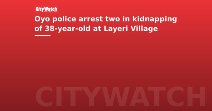 Oyo police arrest two in kidnapping of 38-year-old at Layeri Village