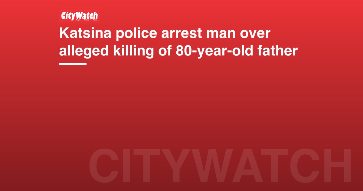 Katsina police arrest man over alleged killing of 80-year-old father