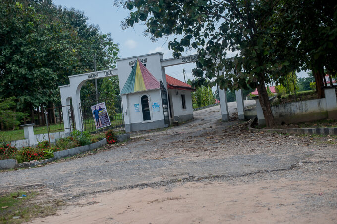 Front facade of the Yakurr Local Government Secretariat building in Cross River State