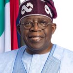 Bola Ahmed Tinubu wearing a suit and tie in his official portrait